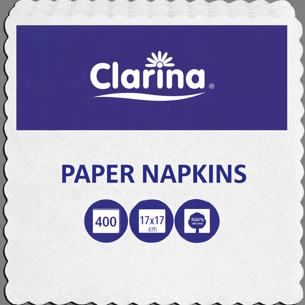 Serwetka 17/17 ząbkowana biała